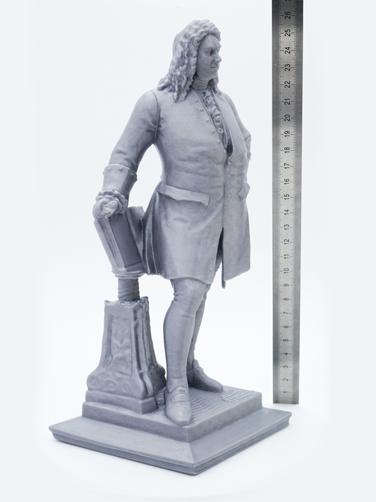 Händel-Denkmal Halle Silbergrau