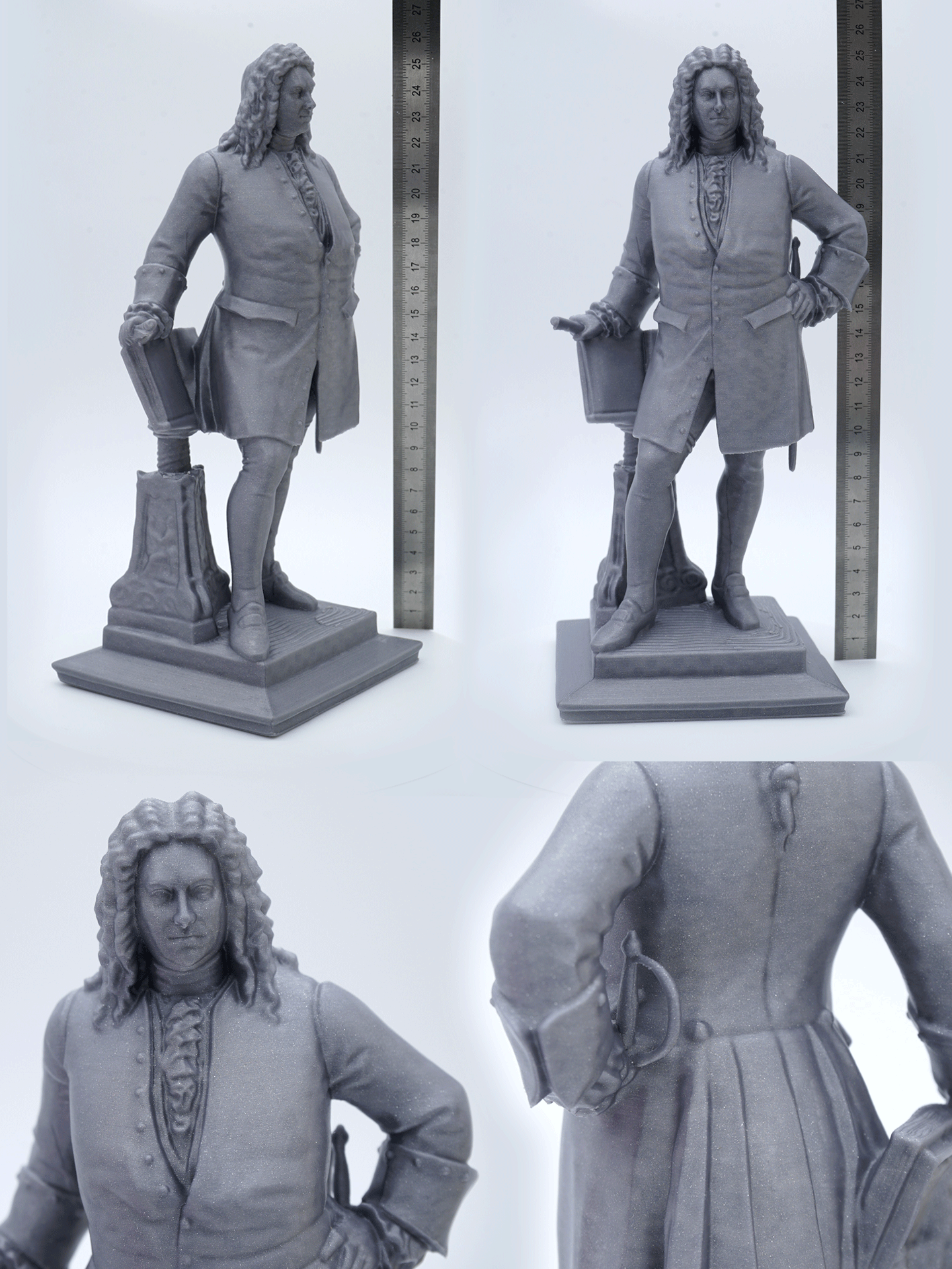 Händel-Denkmal Halle Silbergrau
