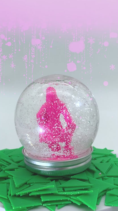 Schneekugel mit pinkem Händel