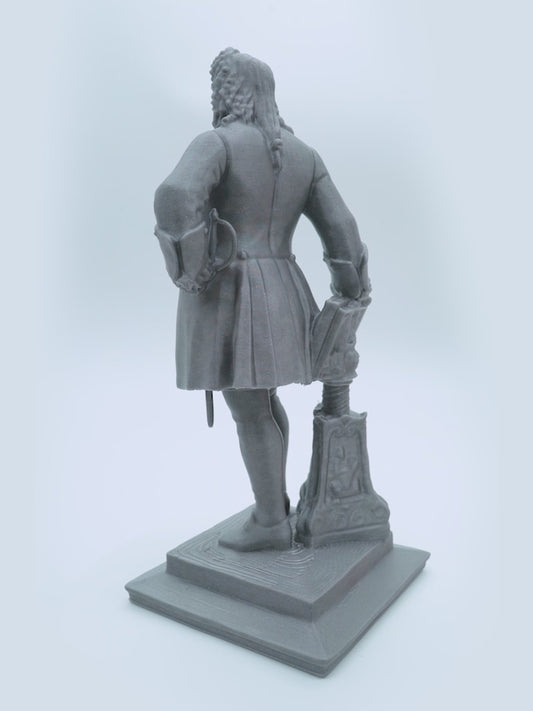 Händel-Denkmal Halle Silbergrau